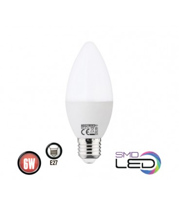 Лампа свеча ULTRA SMD LED 6W 6400K E27 480Lm 175-250V