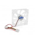 Кулер корпусной 12025 DC sleeve fan 4pin - 120*120*25мм, 12V/0,15A, 1900об/мин, Blue