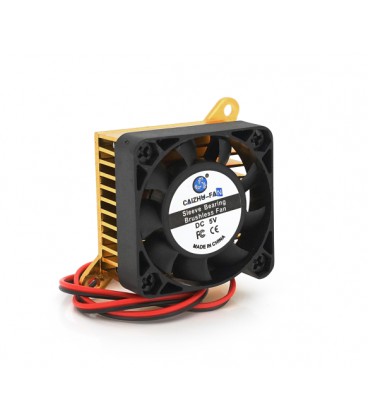 Кулер Caizhu-Fan 4010, 40x40x10mm + радиатор, 5V/0.15A, 2-pin, Black, OEM
