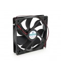 Кулер корпусный Merlion EZF 12025, 120x120x25mm, RPM 1100±10%, 12V/0.3A, 2-pin, Black, OEM