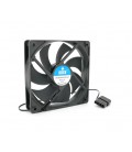 Кулер корпусный HXS, 120x120x25mm, 12V, 2-pin MOLEX, Black, OEM