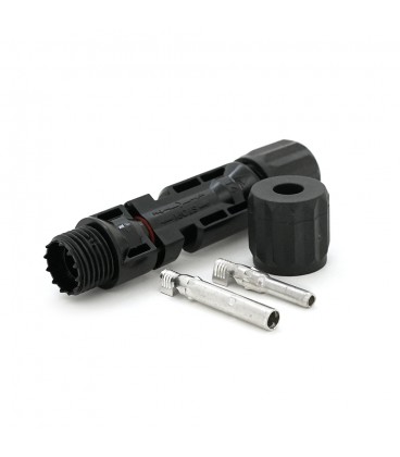 Коннектор MC4 V-TAC, 1000V, 30A, луджений-мідний під затискач, U-подібний, під перетин 2,5-6 мм², 0,35 мом, IP67, -40 ℃ ~ 85 ℃, 