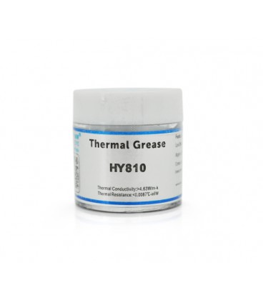 Паста термопроводная HY-810 10g, банка, Grey, &gt,4,63W/m-K, &lt,0.0087°C-in²/W, -30°≈280°, OEM Q38