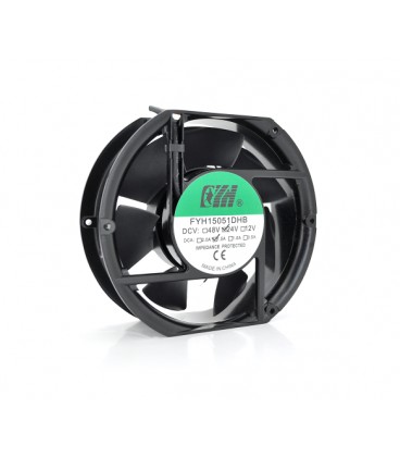 Кулер для охлаждения серверных БП FYH15051DHB DC sleeve fan 2pin под пайку - 150*150*25мм, 24V/1.5A, 2600об/мин Q24