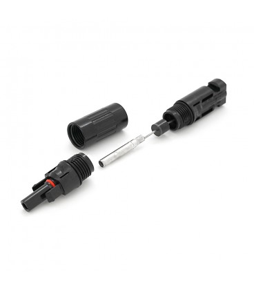 Конектор RISIN MC4, з діодом постійного струму, 30А,1000 В, 0.5mmΩ, вогнестійкість UL94-VO,IP67, -40℃-+90℃, Black