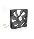 Кулер корпусный Merlion 9025, 92x92x25mm, 12V/0.3A, RPM 1300±10%, 2-pin MOLEX, Black, OEM