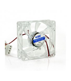 Кулер корпусный Merlion HXS 8025, 80x80x25mm, RPM 1900±10%, 12V/0.15A, MOLEX 4+4-pin, прозрачный, OEM