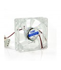Кулер корпусный Merlion HXS 8025, 80x80x25mm, RPM 1900±10%, 12V/0.15A, MOLEX 4+4-pin, прозрачный, OEM