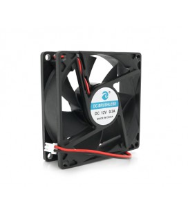 Кулер корпусный Merlion 8025, 80x80x25mm, 12V/0.3A, RPM 1500±10%, 2-pin, Black, OEM