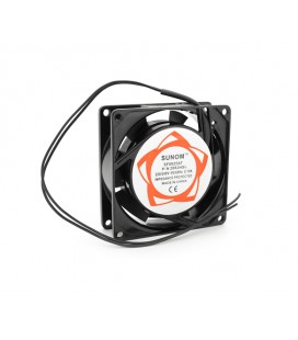 Кулер для охлаждения серверных БП SUNON 8025 DC sleeve fan, 80x80x25mm, RPM 2600±10%, 220V/0.10A, 2-pin (под пайку), Black