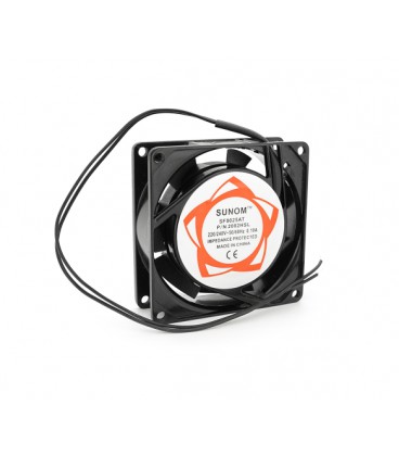 Кулер для охлаждения серверных БП SUNON 8025 DC sleeve fan, 80x80x25mm, RPM 2600±10%, 220V/0.10A, 2-pin (под пайку), Black