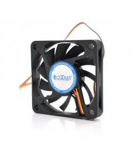 Кулер корпусный Pccooler F62, 60x60x10mm, 12V/0.13A, RPM 3500±10%, 3-pin + MOLEX, Black, Box