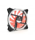 Кулер корпусной 12025 DC sleeve fan 3pin + 4pin - 120*120*25мм, 12V, 1200об/мин, Red, двухсторонний