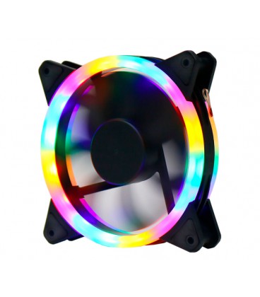 Кулер корпусной 12025 DC sleeve fan 3pin + 4pin - 120*120*25мм, 12V, 1100об/мин, Pink-Yellow-Blue-Red, двухсторонний