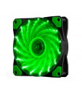 Кулер корпусной 12025 DC sleeve fan 4pin - 120*120*25мм, 12V, 1100об/мин, 15LED, Green