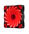 Кулер корпусной 12025 DC sleeve fan 3pin + 2pin - 120*120*25мм, 12V, 1100об/мин, 15LED, Red