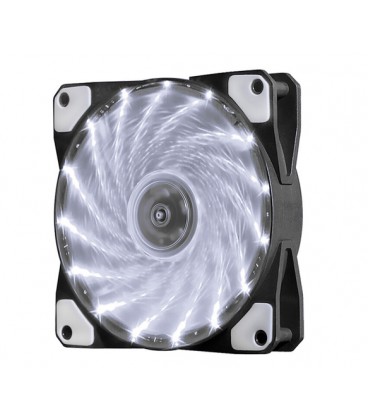 Кулер корпусной 12025 DC sleeve fan 3pin + 4pin - 120*120*25мм, 12V, 1100об/мин, 15LED, White