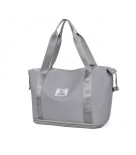 Дорожная сумка-трансформер для ручного багажа, 55x20x44cm, 56-75л., Grey, 0.44кг