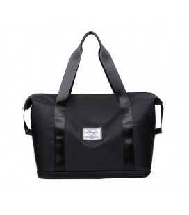 Дорожная сумка-трансформер для ручного багажа, 55x20x44cm, 56-75л., Black, 0.44кг