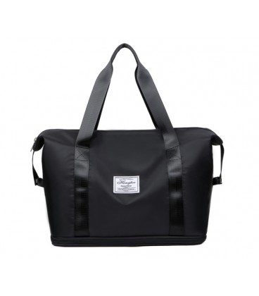 Дорожная сумка-трансформер для ручного багажа, 55x20x44cm, 56-75л., Black, 0.44кг