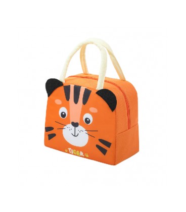 Сумка для ланч-бокса Тигр, алюминевая термоизоляция, ткань, 225*115*190мм, оранжевый