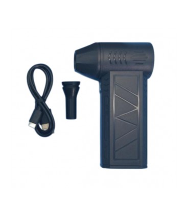 Ручной портативный турбовентилятор компрессор ZY7400-SE/PRO, 130000RPM, 52m/s, 51-60дБ, литиевая батарея4000 мА, 326г,70*45*120м