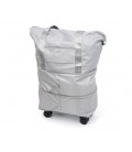 Дорожная сумка-трансформер, 55х22х80 cm, 56-75 л., колесики, Grey, 1,1кг