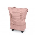 Дорожная сумка-трансформер, 55х22х80 cm, 56-75 л., колесики, Pink, 1,1кг