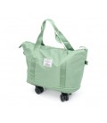Дорожная сумка-трансформер, 55х22х80 cm, 56-75 л., колесики, Green, 1,1кг