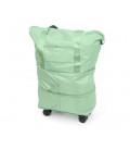 Дорожная сумка-трансформер, 55х22х80 cm, 56-75 л., колесики, Green, 1,1кг
