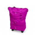 Дорожная сумка-трансформер, 55х22х80 cm, 56-75 л., колесики, Dark purple, 1,1кг