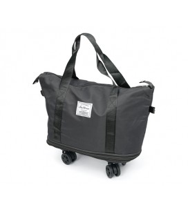 Дорожная сумка-трансформер, 55х22х80 cm, 56-75 л., колесики, Black, 1,1кг