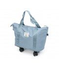 Дорожная сумка-трансформер, 55х22х80 cm, 56-75 л., колесики, Blue, 1,1кг