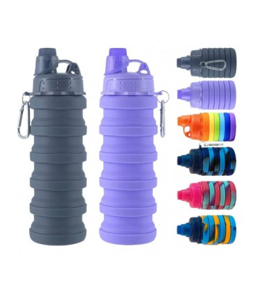 Силиконовая бутылка складная FAD-ZJ12/5 , 550мл , телескопическая