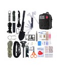 Туристическая сумка с набором для выживания, 35 предметов, пылевлагонепроницаемая, на змейке, (ножницы,лопатка,топорик.фонарик, 