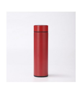 Термос для чая Merlion SUS-304R из нержавеющей стали, с ситечком, c LED дисплеем, 230*65мм, объем 480 мл., 400гр. красный