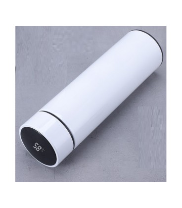 Термос для чая Merlion SUS-304E-W из нержавеющей стали, цифровой термометр, 230*65мм, объем 500 мл., 400гр. белый