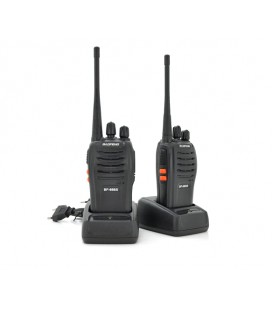 Комплект беспроводных раций Baofeng BF-666S с фонариком, корпус пластмасс, частота 400-470MHz, Black, BOX