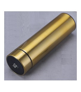 Термос для чая Merlion SUS-304E-Gd из нержавеющей стали, цифровой термометр, 230*65мм, объем 500 мл., 400гр. золото