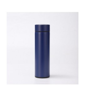 Термос для чая Merlion SUS-304Be из нержавеющей стали, с ситечком, c LED дисплеем, 230*65мм, объем 480 мл., 400гр. синий