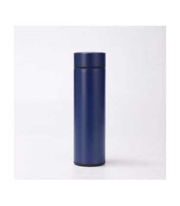 Термос для чая Merlion SUS-304Be из нержавеющей стали, с ситечком, c LED дисплеем, 230*65мм, объем 480 мл., 400гр. синий