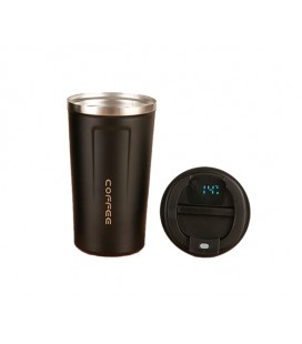 Термокружка Merlion из нержавеющей стали, c LED дисплеем, объем 510 мл., черный