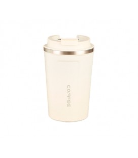 Термокружка Merlion из нержавеющей стали, объем 380 мл., белая