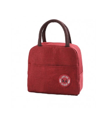 Сумка для ланч-бокса Panda AA, алюминевая термоизоляция, ткань, 220*110*190мм, red