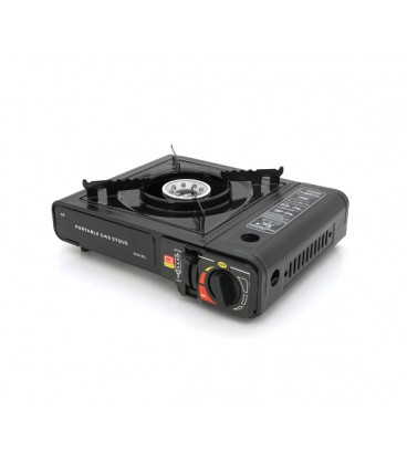 Портативная газовая плита MS-155A, под газовые баллоны бутан и пропан-бутан, Black, Box