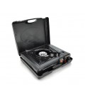 Портативная газовая плита GAS STOVE ZCM-001, под газовые баллоны бутан и пропан-бутан, Black, Case