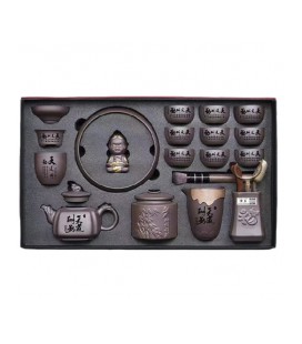 Чайный сервиз 18 предметов, чайник, чашка 9+1шт., набор для чайной церемонии 6 предметов, заварник, полотенце, Box
