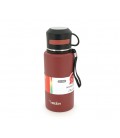 Термос Merlion из нержавеющей стали, с чашкой в чехле и ручкой для переноски, объем 800 мл., бардовый