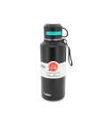 Термос Merlion из нержавеющей стали, с чашкой в чехле и ручкой для переноски, объем 1500 мл., черный