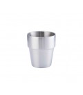Стакан из нержавеющей стали, объем180ml, рифленный